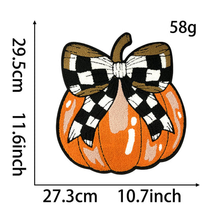 Halloween series towel embroidered pumpkin patch