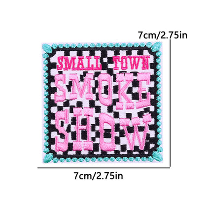 pink letter saying ironing embroidery patch - Clpatch