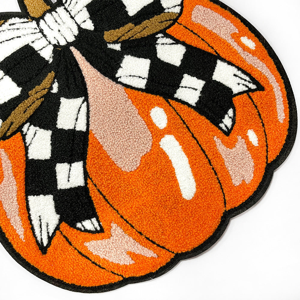 Halloween series towel embroidered pumpkin patch