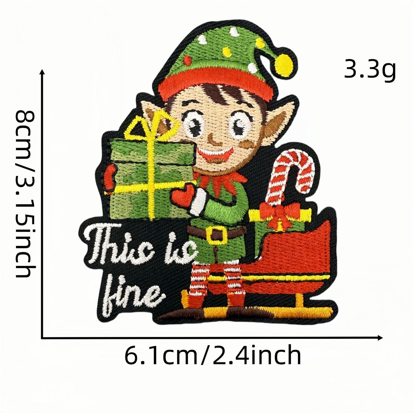 Holiday Cartoon Santa Ironing Patches