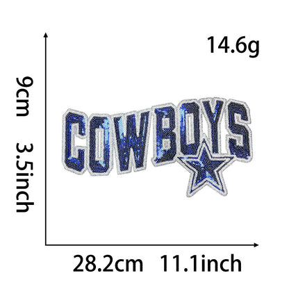 football team logo game day embroidery cloth sticker large cloth sticker DIY large