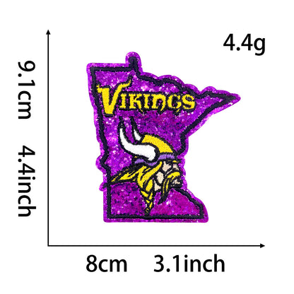 NFL team logo state shape NFL fan patches