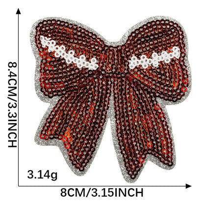 Sports sequins bow patch - Clpatch