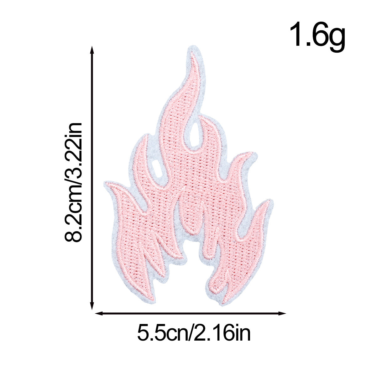 Flame seam-free washable iron on patch