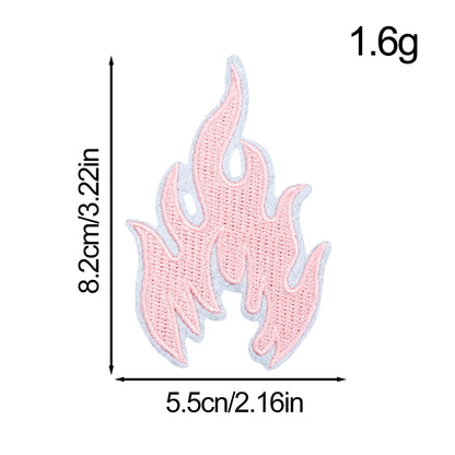 Flame seam-free washable iron on patch