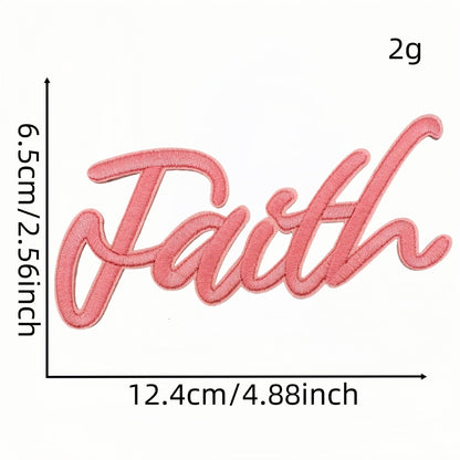 word pray jesus love faith patch
