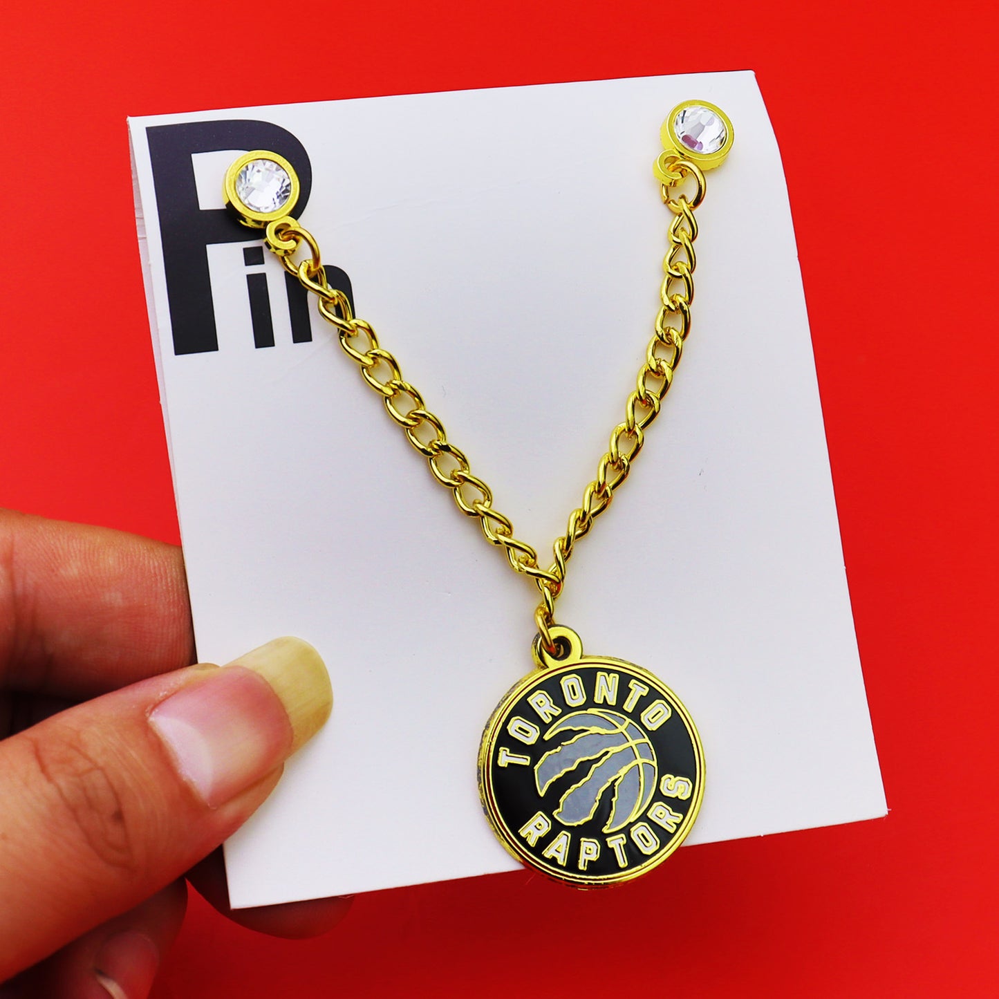 Metal Basketball Chain Hat Pins