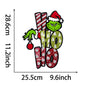 Grinch Christmas santa Large OH SNAP Sequin