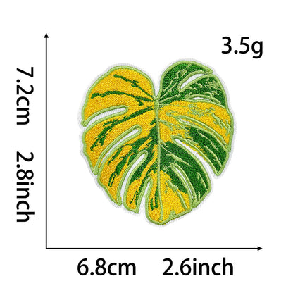 Natural Style Plant Flower Monstera Rose Sunflower Cactus DIY Patch