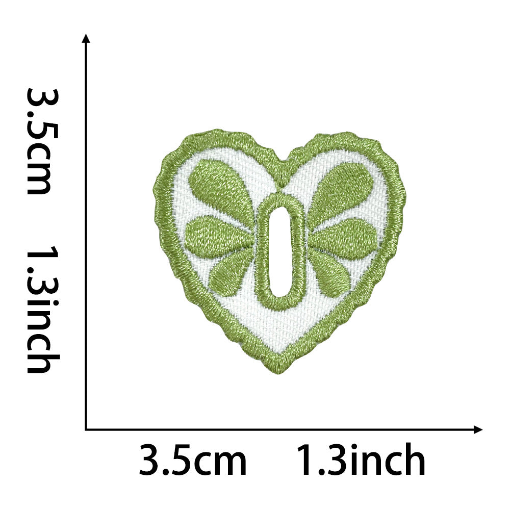 heart buttons DIY clothes decoration accessories, hand-embroidered pattern buttons