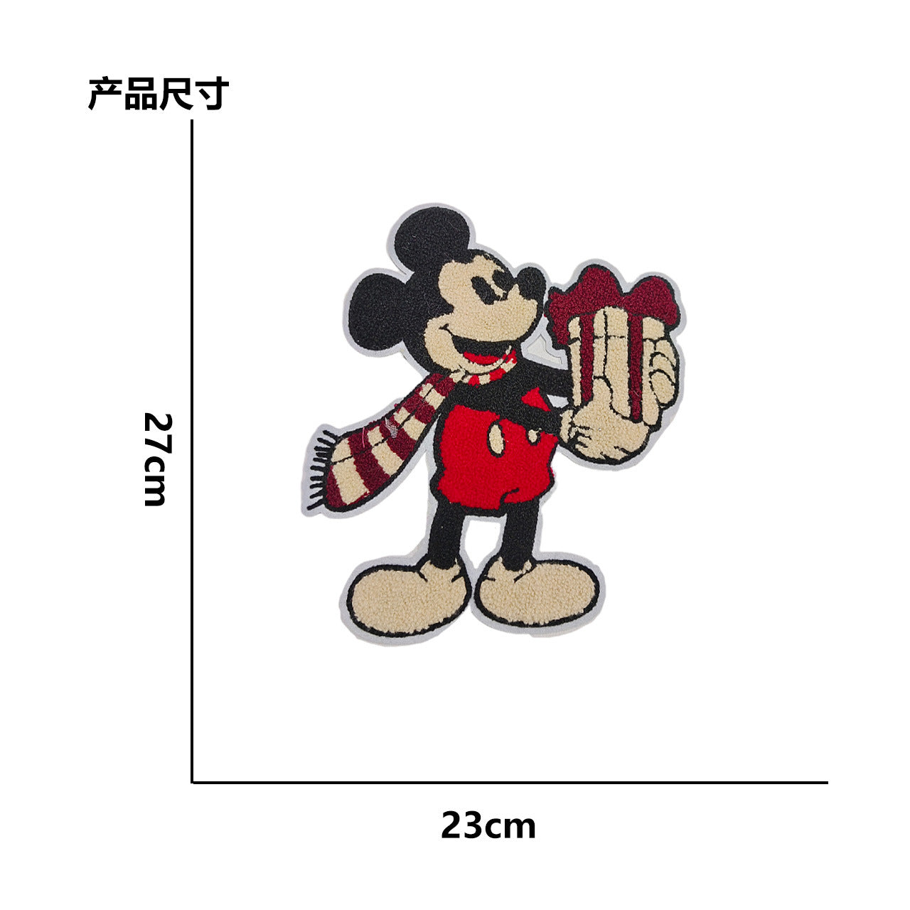 Large towel embroidered cartoon Mickey hand sewn without glue