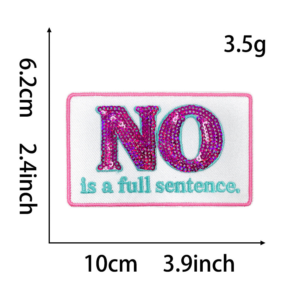 retro funny text phrase patch