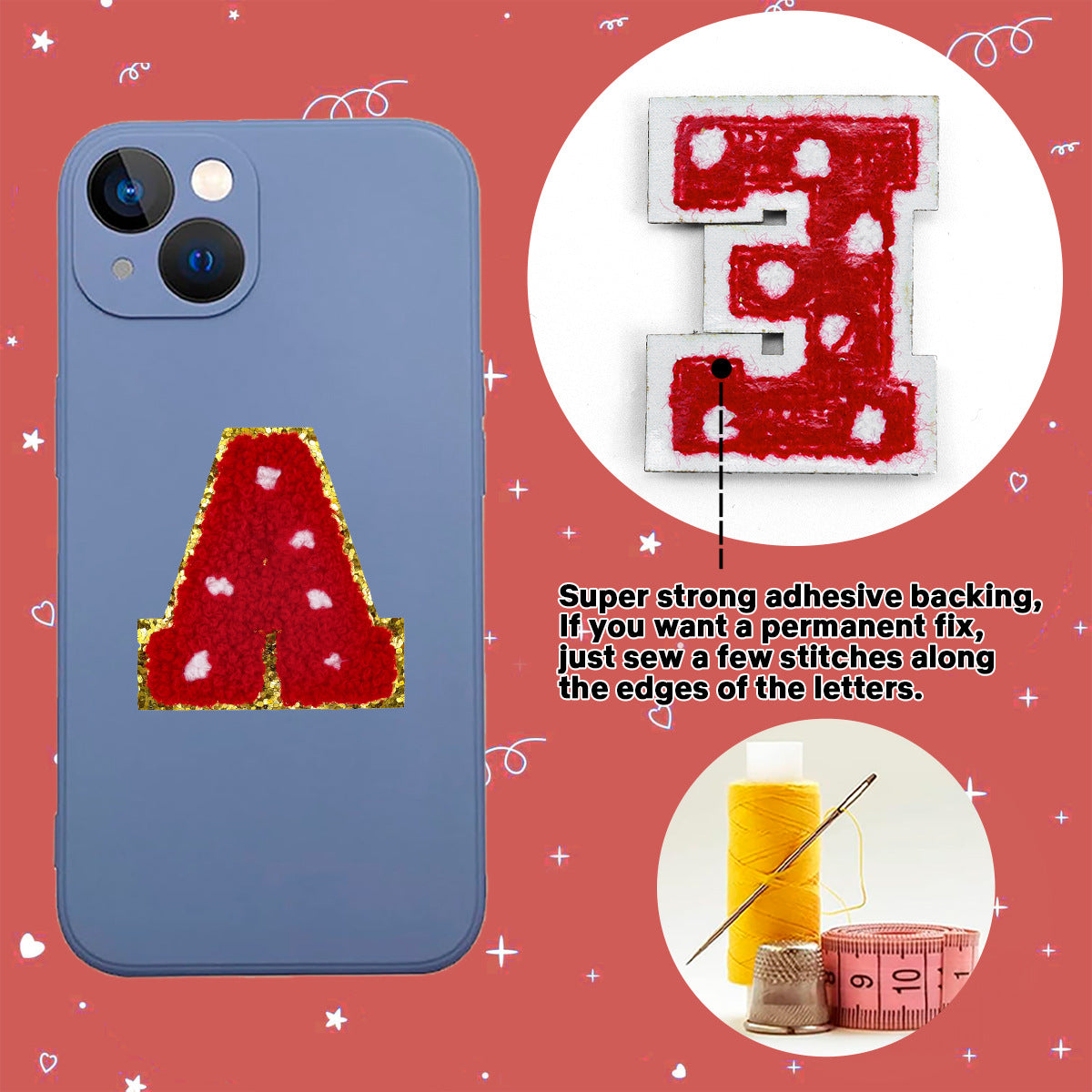 Alphabet letter Christmas patch A-Z