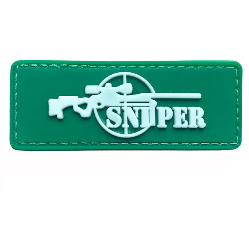 SNIPER sniper aiming PVC rubber seal 3D three-dimensional shield morale seal patches