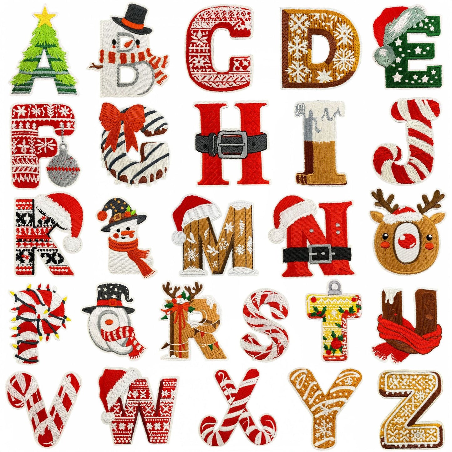 Christmas new 26 English letters patch