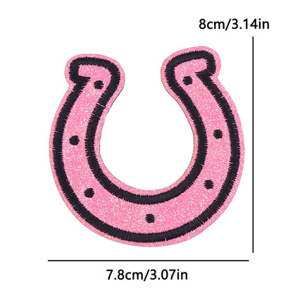 New Bow Glitter Embroidery Cloth Sticker Hot Sale Punk Skull Finger Horseshoe Patch