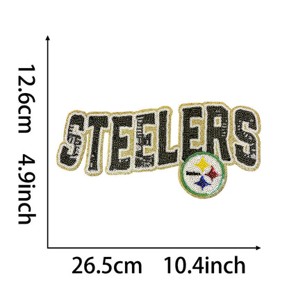 football team logo game day embroidery cloth sticker large cloth sticker DIY large