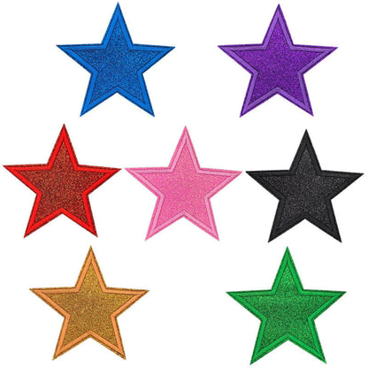 Glitter star hat patch