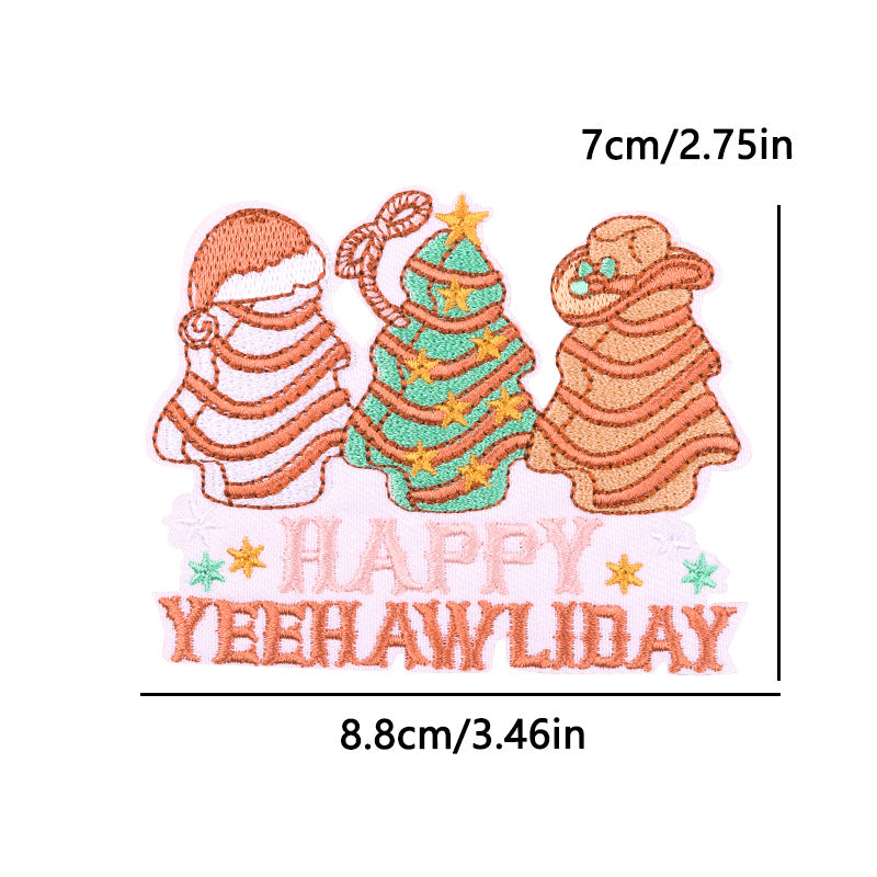 Christmas embroidery patch