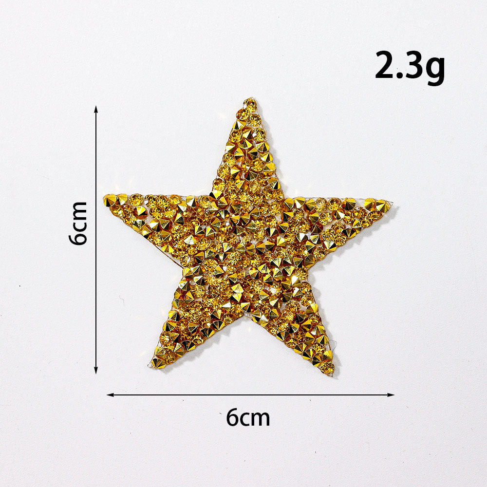 Hot melt hot diamond fashion cloth patch sticker star iron on patch