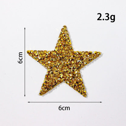 Hot melt hot diamond fashion cloth patch sticker star iron on patch