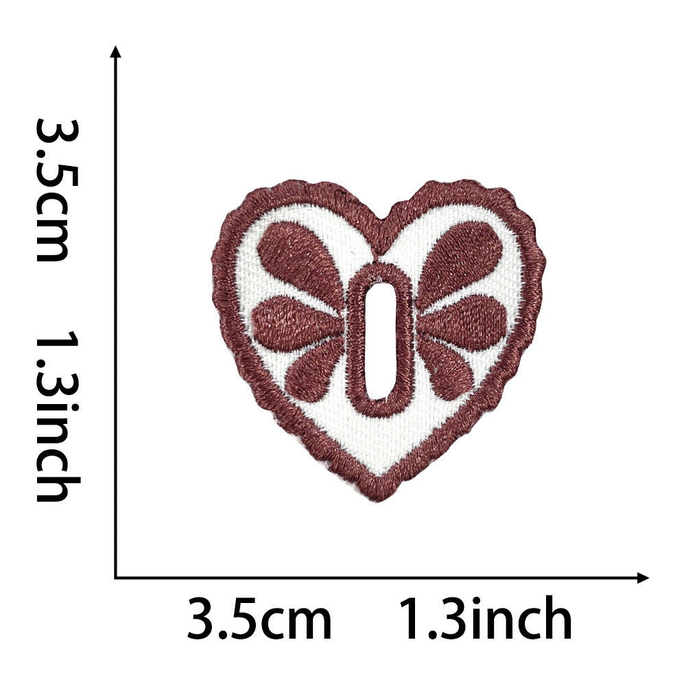 heart buttons DIY clothes decoration accessories, hand-embroidered pattern buttons