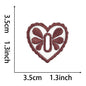 heart buttons DIY clothes decoration accessories, hand-embroidered pattern buttons