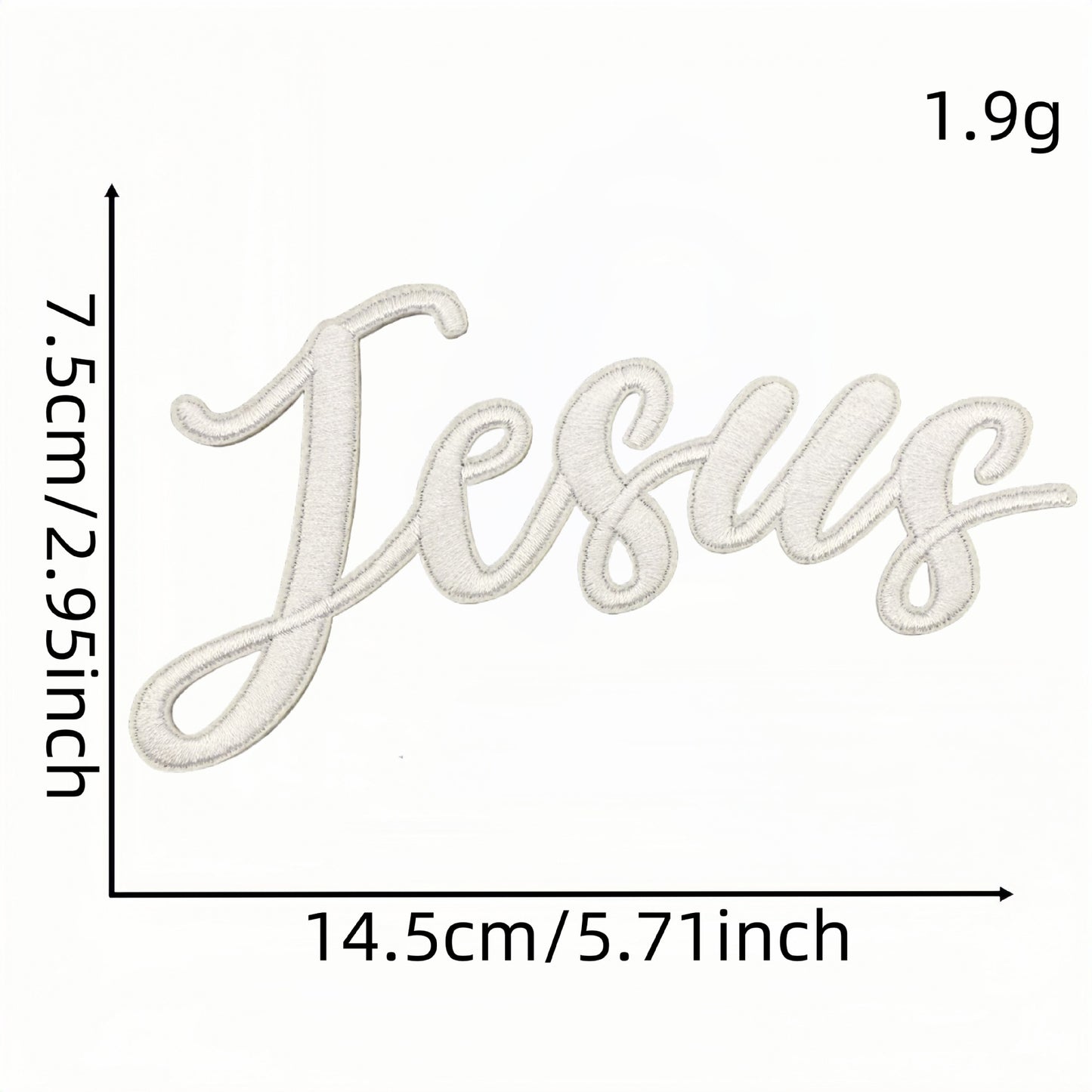 word pray jesus love faith patch