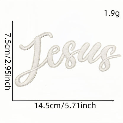 word pray jesus love faith patch