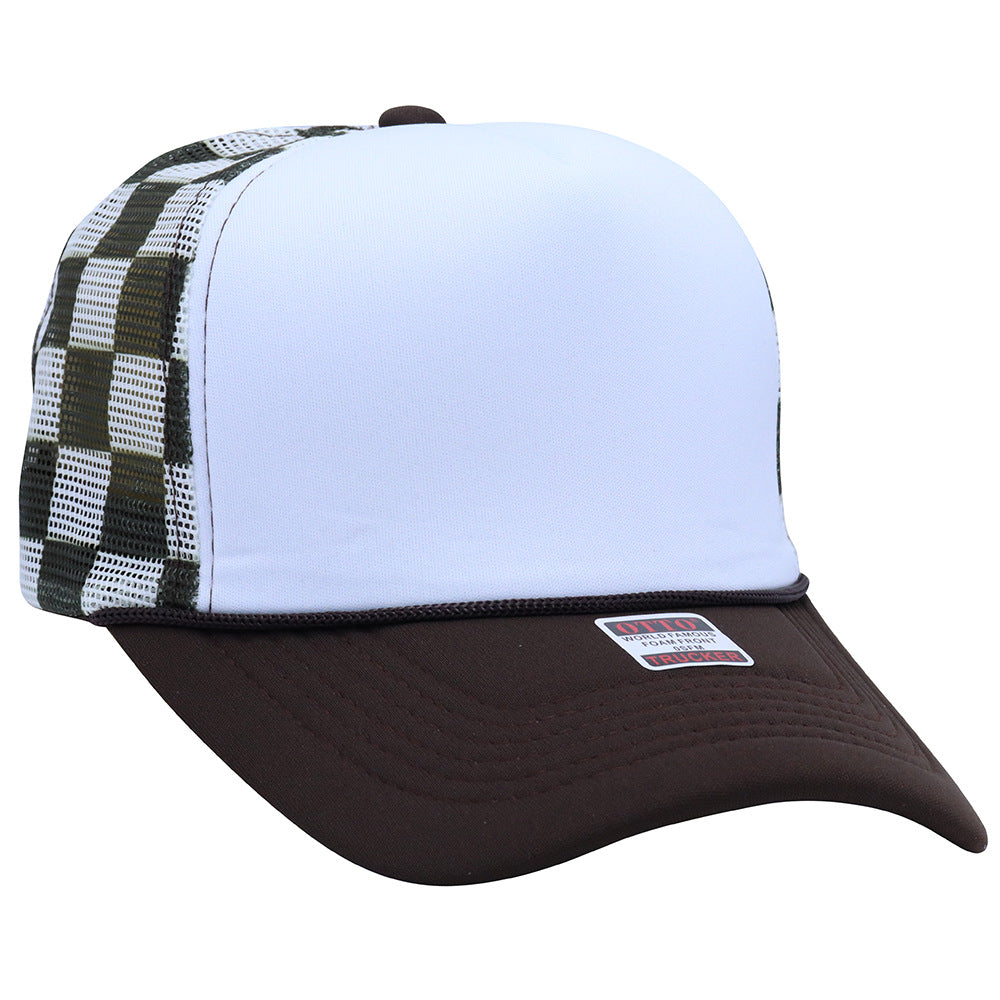 truck cap outdoor leisure visor American fashion breathable sun protection plaid baseball cap