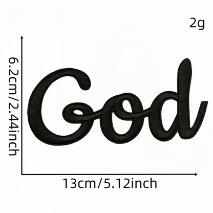 word pray jesus love faith patch