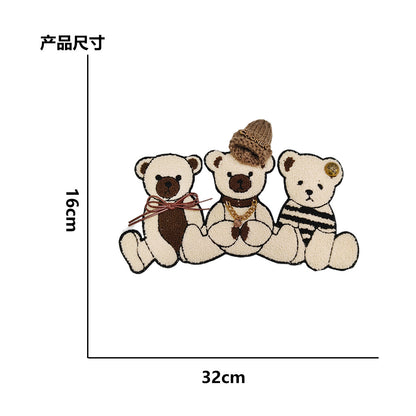 Large towel embroidered cartoon Mickey hand sewn without glue