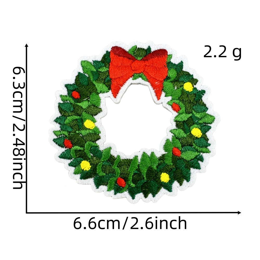 christmas santa snowman holiday patches