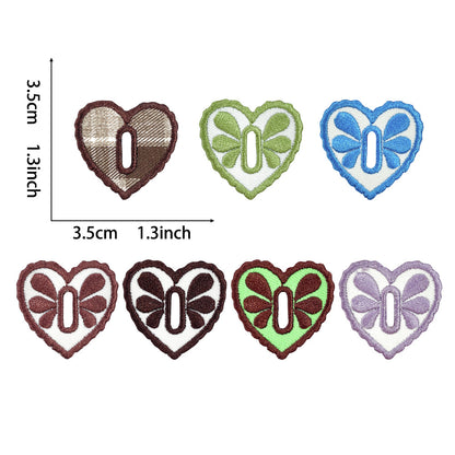 heart buttons DIY clothes decoration accessories, hand-embroidered pattern buttons