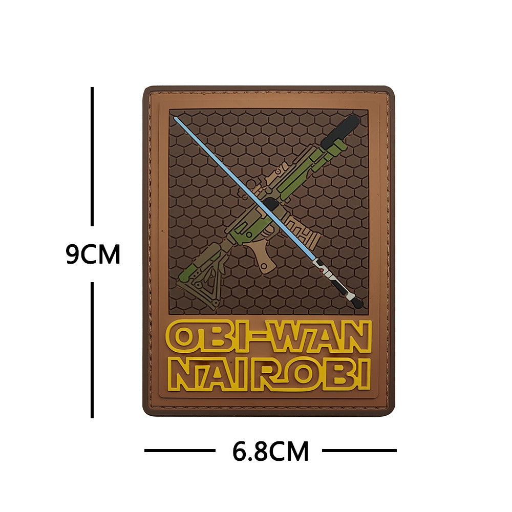 Morale Patches OBI WAN NAIROBI Epoxy lightsaber and rifle soft glue Velcro PVC patches