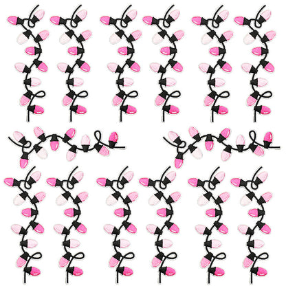 Christmas pink light strip embroidery patch