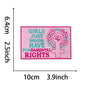 funny phrase rectangular patches