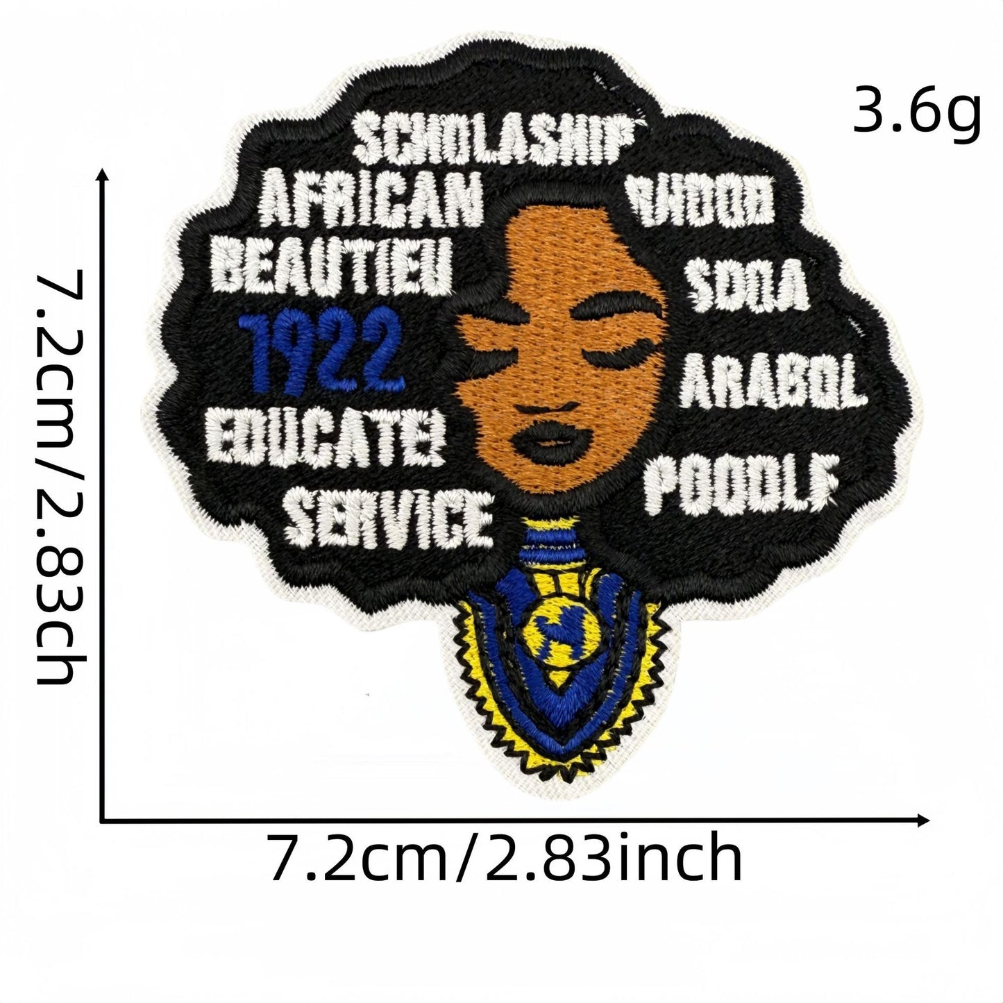 New black girl embroidery 1922 patches