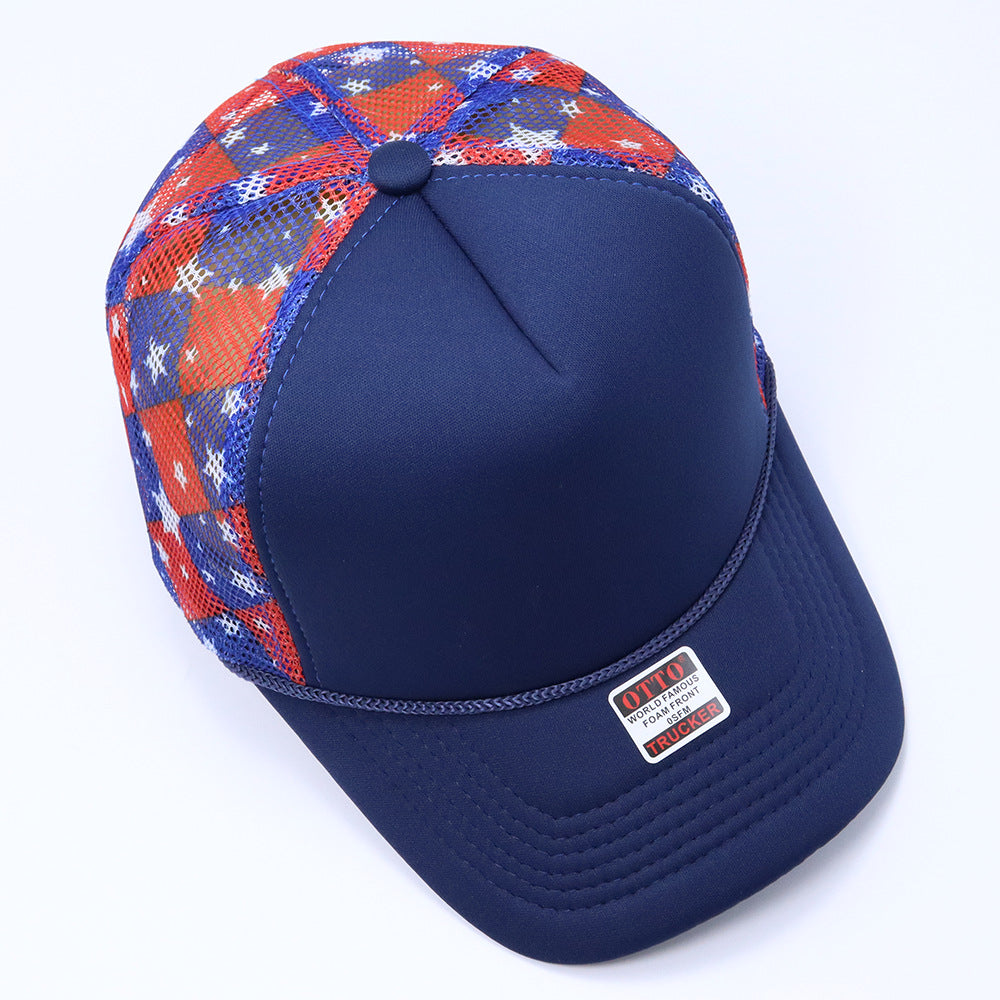 truck cap outdoor leisure visor American fashion breathable sun protection plaid baseball cap