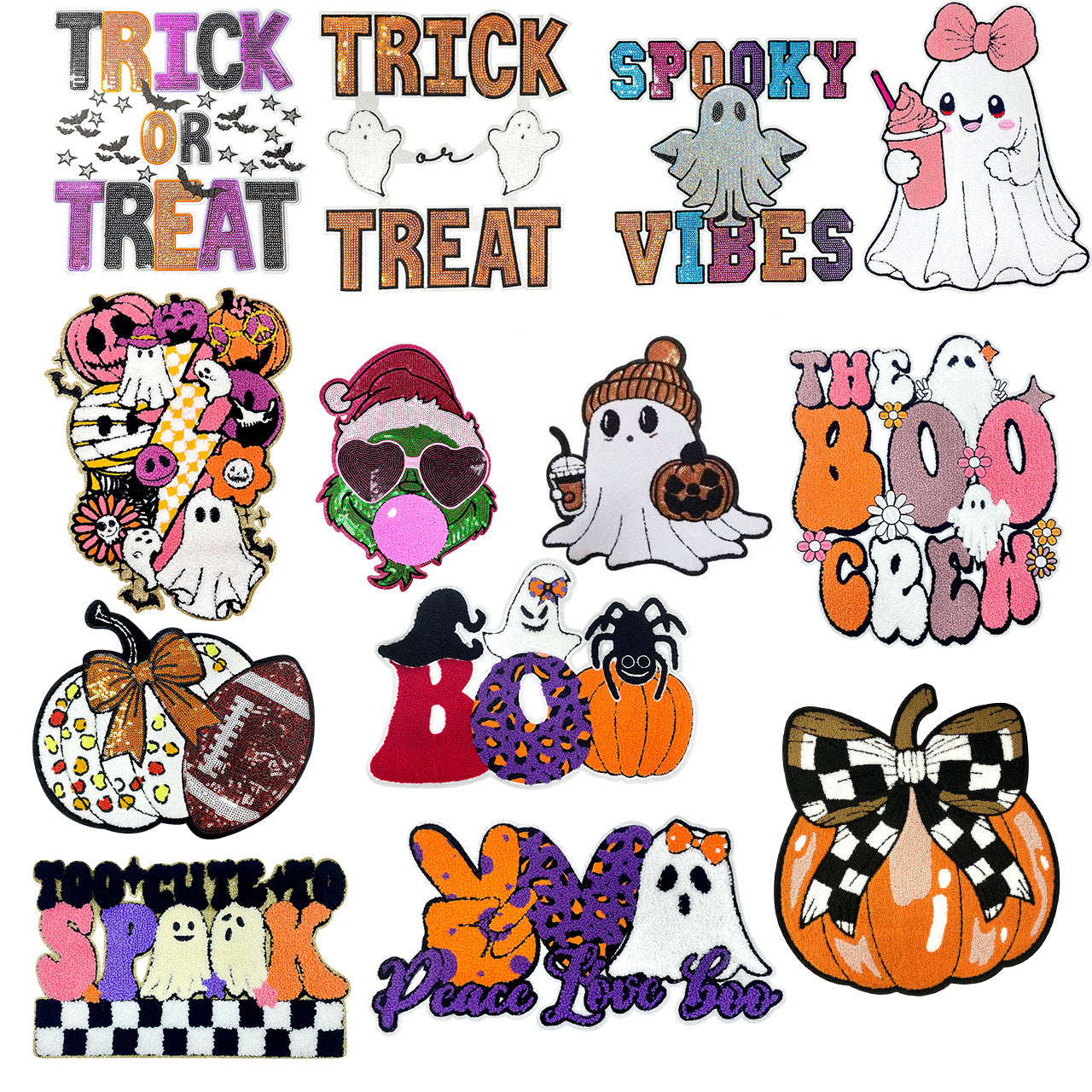Halloween-themed ghost pumpkin holidaypatches