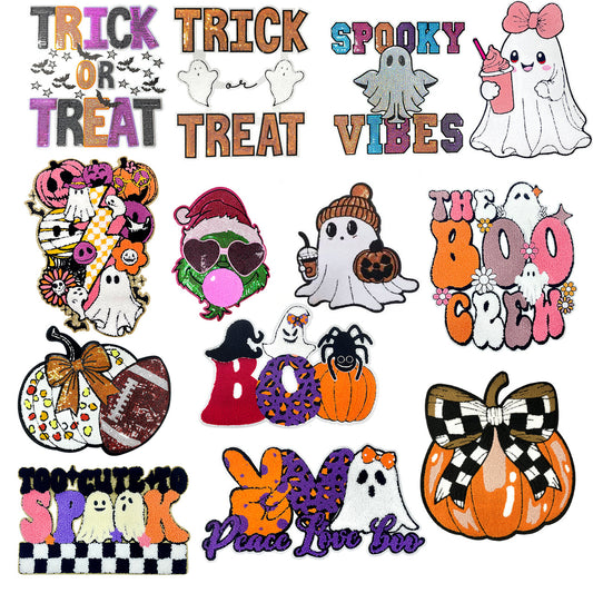 Halloween-themed ghost pumpkin holidaypatches