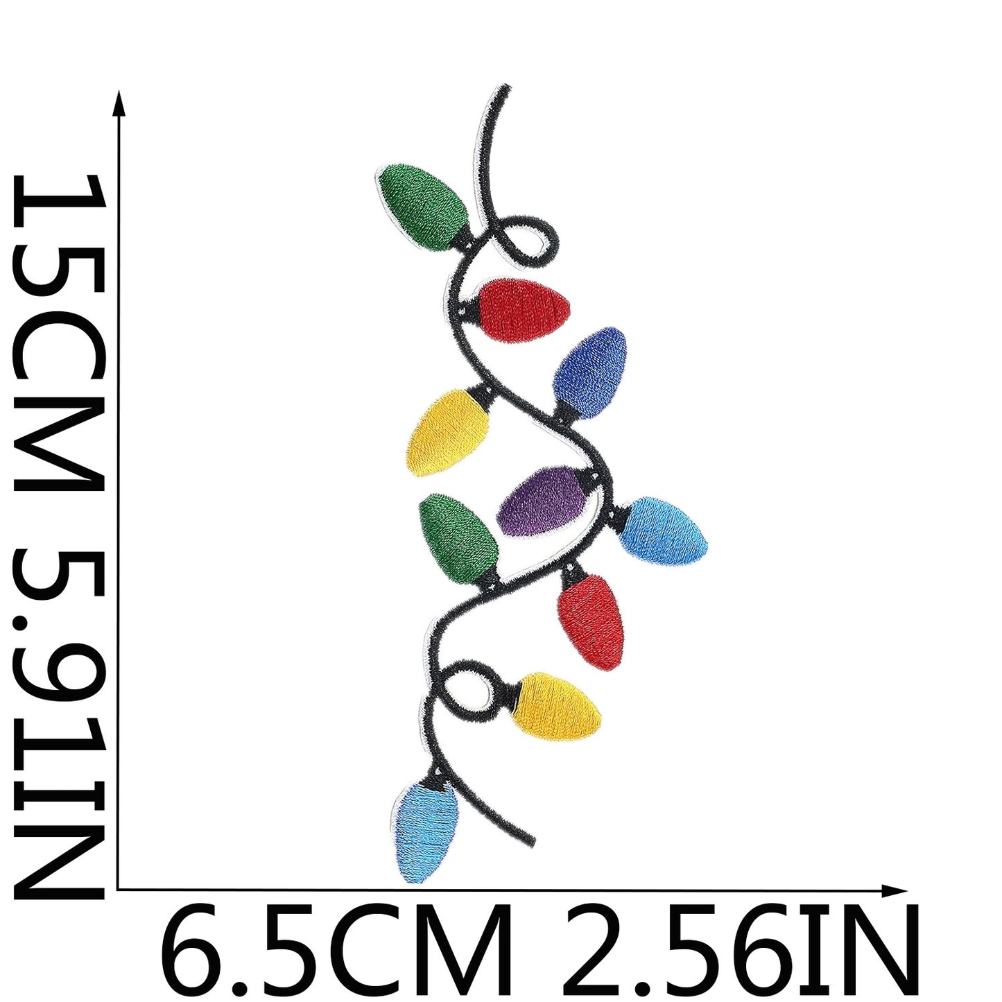 Color light Christmas label Santa patches