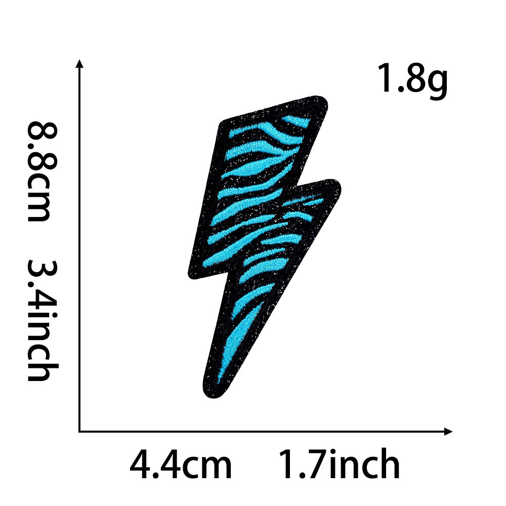 heart Zebra texture star lightning a set 12pcs small patches