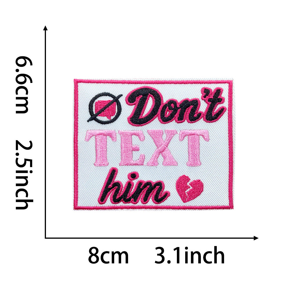 funny phrase rectangular patches