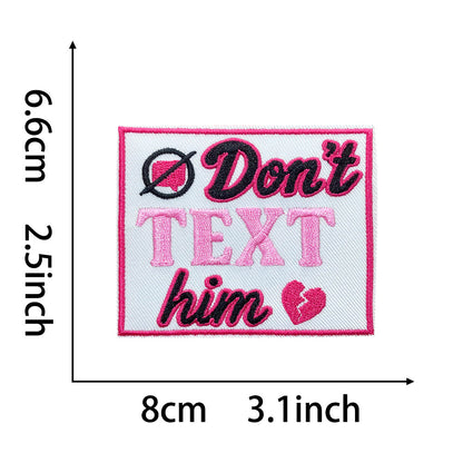 funny phrase rectangular hats small patches