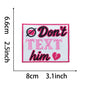 funny phrase rectangular patches
