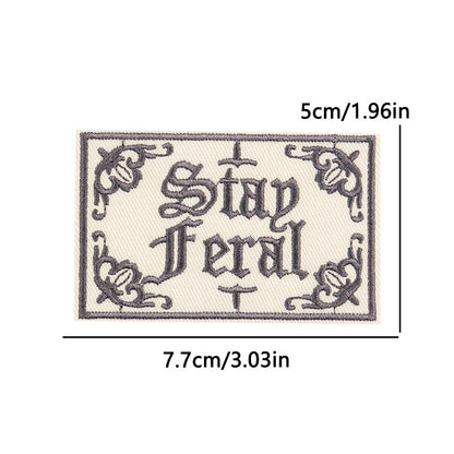 pink letter saying ironing embroidery patch - Clpatch