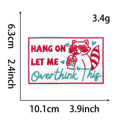 retro funny text phrase patch