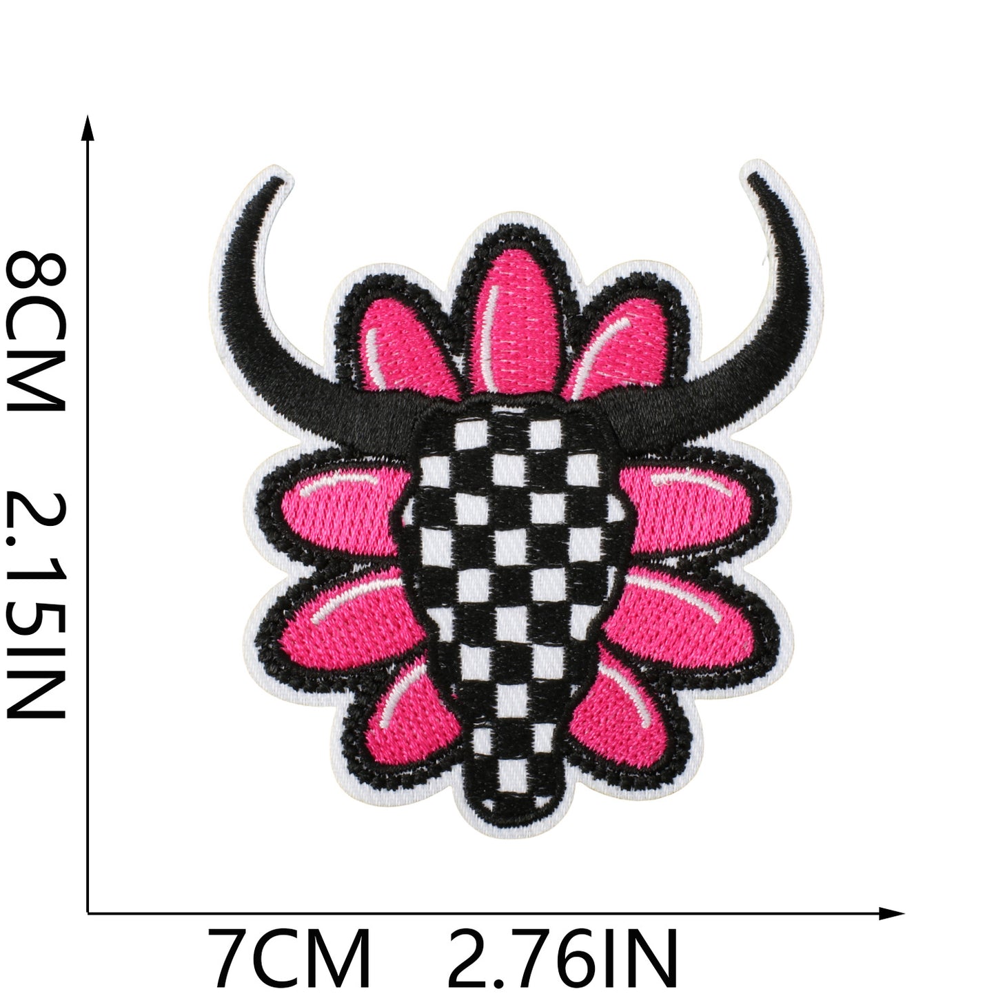 Western Pink Embroidered Patches – Iron-On Patch Set