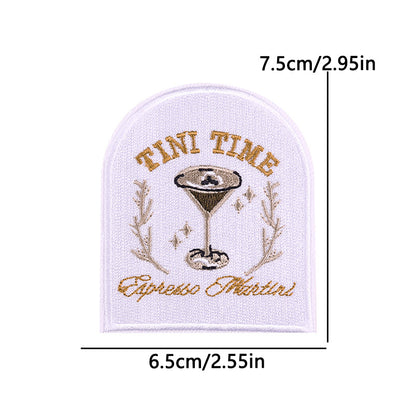 pink letter saying ironing embroidery patch - Clpatch